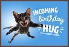 Chocoladekaart verjaardag man vrouw tiener Incoming birthday hug kat